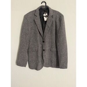 Yesfashion Mens Grey Textured Two‎ Button Blazer Jacket Size M New
